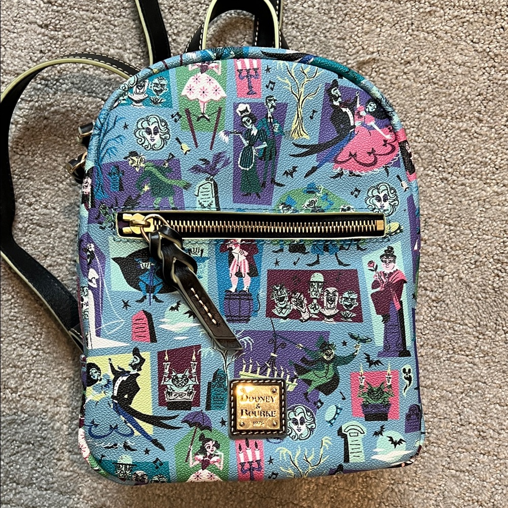 Dooney & Bourke Blue haunted mansion mini Backpack